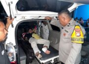 Gerak Cepat Polsek Malunda Polres Majene Tangani Kecelakaan di Jalur Trans Sulawesi Desa Mekkatta
