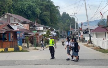 Sat Lantas Polres Mamasa Gelar Pengamanan dan Pengaturan Lalu Lintas Pagi Hari