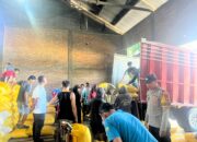 Personel Polsek Aralle Kawal Pengiriman 2,8 Ton Jagung Petani ke Bulog Polewali Mandar