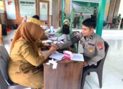 Pererat Sinergitas TNI–Polri, Personel Polres Majene Ikuti Donor Darah HUT ke-80 Persit Kartika Chandra Kirana
