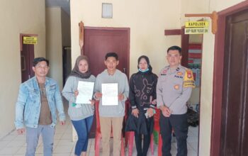 Bhabinkamtibmas Polsek Bambalamotu Laksanakan Problem Solving Kasus Laka Lantas, Kedua Belah Pihak Sepakat Berdamai