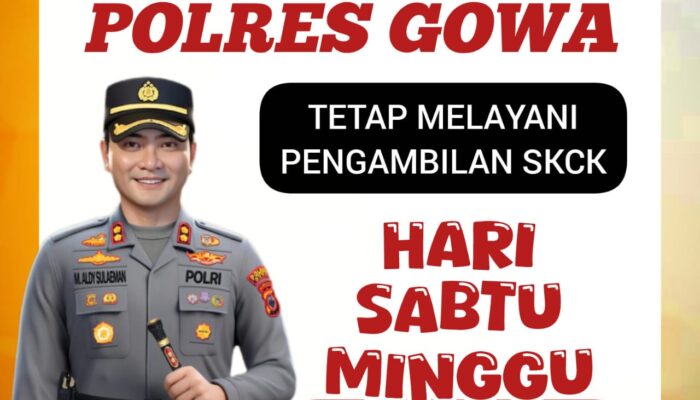 Tak Perlu Menunggu Hari Kerja, SKCK Polres Gowa Kini Bisa Diurus di Akhir Pekan