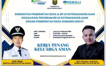 BPJS Ketenagakerjaan Sukabumi Bersama Pemdes Gunung Endut Gelar Sosialisasi Jaminan Sosial Ketenagakerjaan