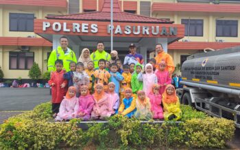 Satlantas Polres Pasuruan Gelar Polsanak, Ajarkan Anak Tertib Lalu Lintas Sejak Dini