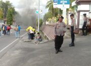 Jamin Keamanan Penyampaian Aspirasi, Personel Polres Majene Kawal Aksi Damai PMII