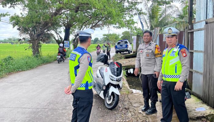 Wujudkan Kamseltibcar Lantas Aman, Polres Gowa Sisir Titik Rawan Balapan Liar