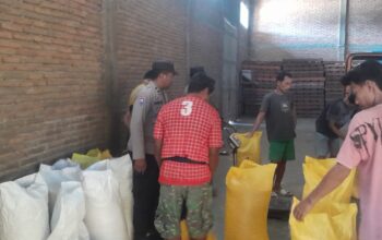Personel Polsek Pana Kawal Pengiriman 1,5 Ton Jagung ke BULOG Polewali Mandar