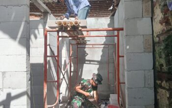 Tanpa Henti, Satgas TMMD Kebutan Pembangunan MCK untuk Warga Wonosari