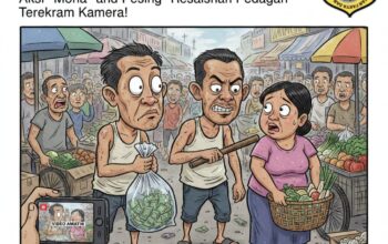 Dugaan Pungli Resahkan Pedagang Pasar Tumpah Cikarang, Dua Orang Oknum Terekam Kamera