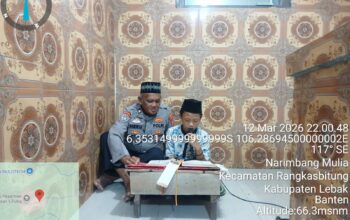 Kanit Binmas Polsek Rangkasbitung Polres Lebak Rutin Giat Sambang dan Tadarusan Ke Masjid Al Ikhlas