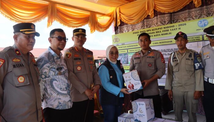 Kapolresta Dampingi Bupati Mamuju Tinjau Pos Pengamanan Operasi Ketupat Marano 2026