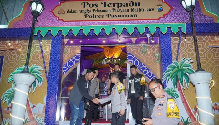 Pantau Arus Mudik, Kapolres Pasuruan Tekankan Kewaspadaan dan Pelayanan Humanis