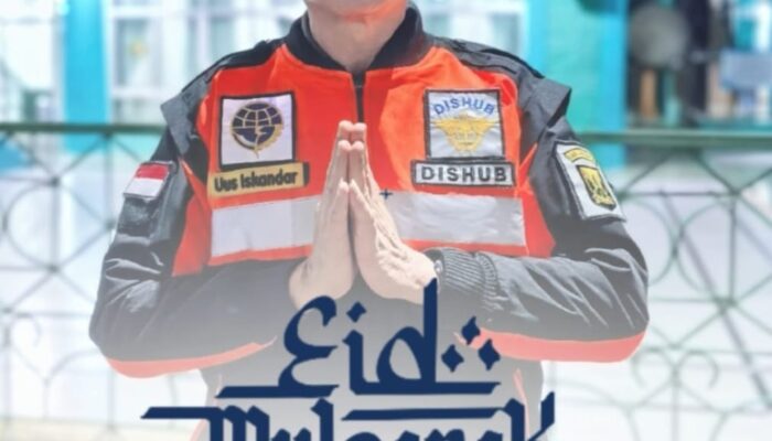 Petugas Dishub Uus Iskandar Sampaikan Ucapan Idul Fitri, Ajak Masyarakat Jaga Kebersamaan dan Ketertiban