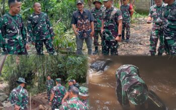 Dandim Pasuruan Tinjau Pembangunan Jembatan Gantung di Lumbang, Perkuat Akses Warga