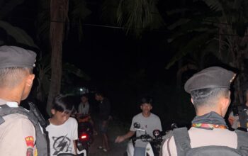 Patroli Dialogis Samapta Polres Majene, Jaga Kondusifitas Pasca Lebaran di Tengah Keramaian Warga