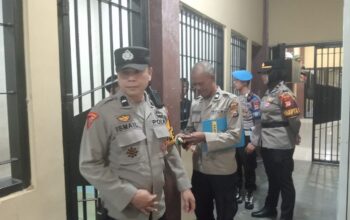 Kontrol Rutin Tahanan, Piket Tahti dan Pamapta Perkuat Pengamanan Polres Gowa