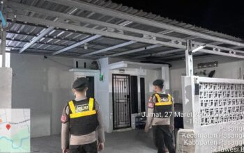 Patroli Malam Sat Samapta Polres Pasangkayu, Jaga Rumah Warga yang Ditinggal Mudik Tetap Aman