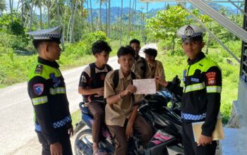 Stop Pelanggaran di Usia Dini, PJR Ditlantas Polda Sulbar Gencarkan Edukasi Tertib Berkendara di Kalangan Pelajar