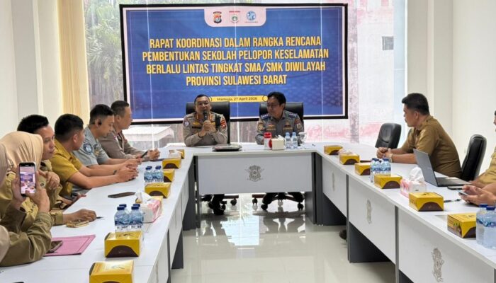 Wujudkan Generasi Tertib Lalu Lintas, Ditlantas Polda Sulbar Gelar Rakor Pembentukan “Sekolah Pelopor Keselamatan”