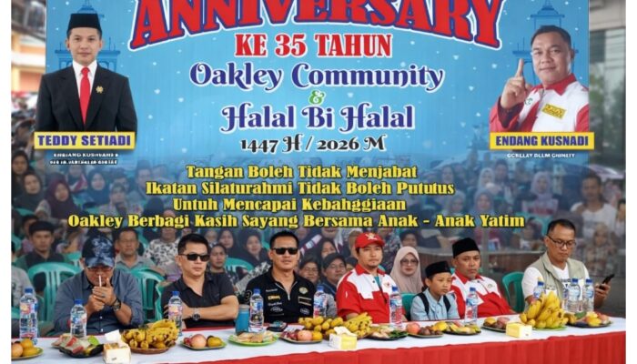 Dewan Teddy Setiadi dari Partai Gerindra Hadiri Anniversary ke-35 Oakley Community dan Halal Bihalal 1447 H, Hadirkan Tokoh Masyarakat dan Tokoh Agama