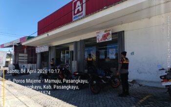 Sasar Alfamidi hingga Pasar Tumpah, Patroli Pagi Sat Samapta Polres Pasangkayu Perkuat Keamanan