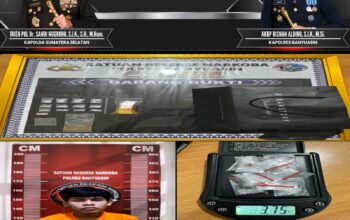 Polres Banyuasin Amankan Pengedar Sabu Belia, 13 Paket Ditemukan di Kamar.