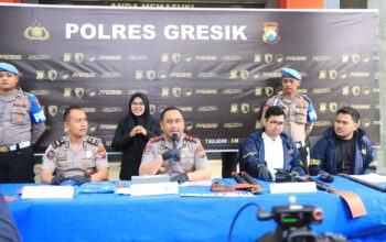 Polres Gresik Amankan Komplotan Residivis Pencuri Kabel PLN Lintas Daerah