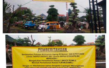 Romli Pasang Spanduk di Lahan Sengketa, Tegaskan Putusan MA Harus Dipatuhi