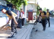 Aksi Nyata Polres Majene, Kerja Bakti di Pasar Sentral Dukung Gerakan Indonesia Bersih