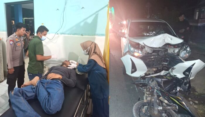 Tabrakan Motor vs Mobil di Totolisi Selatan, Respon Cepat Polsek Sendana Amankan Lokasi Kejadian