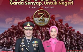 Sinergitas TNI–Polri, Kapolres Gowa Ucapkan Dirgahayu ke-74 KOPASSUS