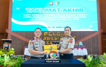 Tutup Taklimat Audit Kinerja, Wakapolda Sulbar Tekankan Perbaikan Perencanaan