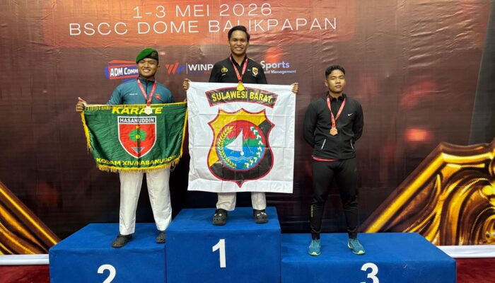 Bripda Risaldi Kembali Harumkan Nama Polda Sulbar, Tambah Koleksi Emas di Ajang Karate Piala Menhan RI