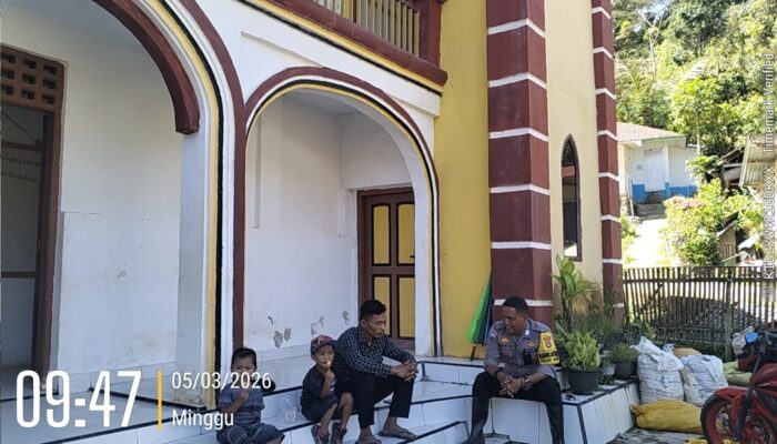 Pengamanan Ibadah Minggu di Desa Mehalaan Barat Berjalan Aman dan Lancar