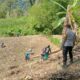 Bhabinkamtibmas Polsek Malunda Bersama Kelompok Tani Hutan Lestari Gelar Penanaman Jagung di Dusun Kampung Baru