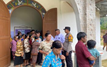 Pengamanan Ibadah Kenaikan Isa Al-Masih di Gereja Toraja Mamasa Jemaat Saludengen Berlangsung Aman dan Kondusif