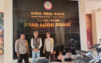 Pengamanan Ibadah Kenaikan Isa Almasih di Gereja Kalvari Sikamase Berjalan Aman dan Lancar
