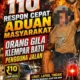 Respon Cepat Aduan Masyarakat, Orang Gila Klempar Batu Pengguna Jalan