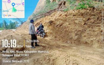 Jalan Poros Tabone–Nosu Sempat Tertutup Longsor, Akses Kini Kembali Normal