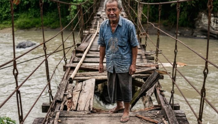 Jembatan Maut Cibodas Sukabumi Makan Korban: Satu Keluarga Nyaris Merenggang Nyawa, Di Mana Pemerintah?!