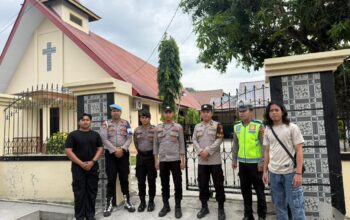Polres Majene Perketat Pengamanan Ibadah Minggu, Umat Kristiani Beribadah Aman dan Khusyuk