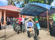 Personel Polsek Pasangkayu Hadiri Pemakaman Militer Kopda Anumerta Jefri