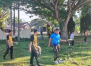 Sambut Hari Raya Idul Adha, Personel Polres Pasangkayu Gelar Kurvei Bersihkan Mako