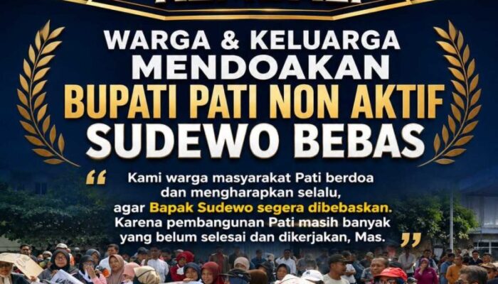 Sidang Perdana Bupati Pati Non Aktif Sudewo Ratusan Warga Alunkan Sholawatan