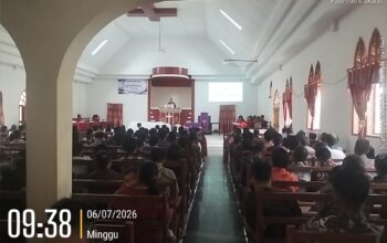 Bhabinkamtibmas Polsek Mambi Amankan Ibadah Minggu Jemaat Imanuel Mehalaan Barat