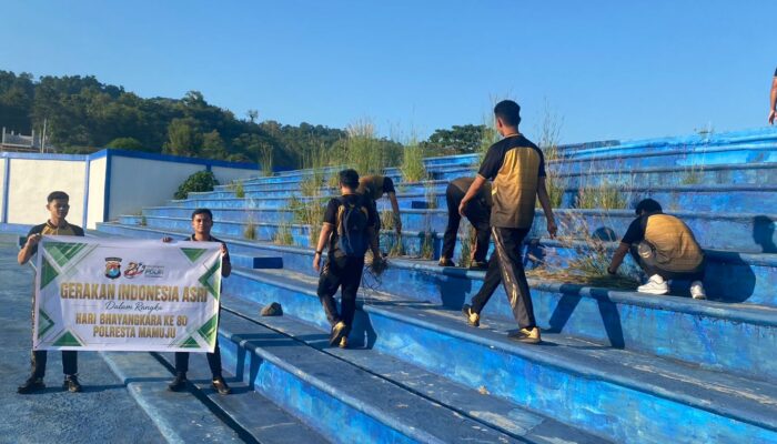 Sambut Hari Bhayangkara ke-80, Polresta Mamuju Gelar Gerakan Indonesia Asri 