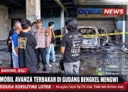 Mobil Avanza Terbakar di Gudang Bengkel Mengwi, Diduga Korsleting Listrik