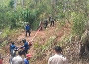 Karhutla Tawalian Mamasa Bakar 2 Hektare Lahan, TNI-Polri dan Damkar Turun Tangan Api Dicegah Mendekati Permukiman