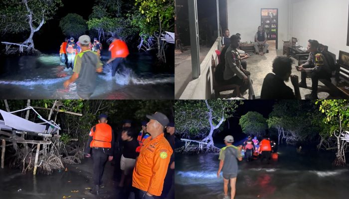Polres Polman BersamaTim SAR Gabungan Sisir Pantai Laliko Cari Bocah 9 Tahun Tenggelam