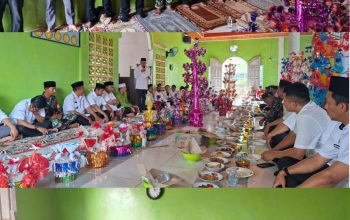 Bhabinkamtibmas Desa Amola Hadiri Peringatan Maulid Nabi Muhammad SAW 1448 H di Masjid Nurul Irsyad
